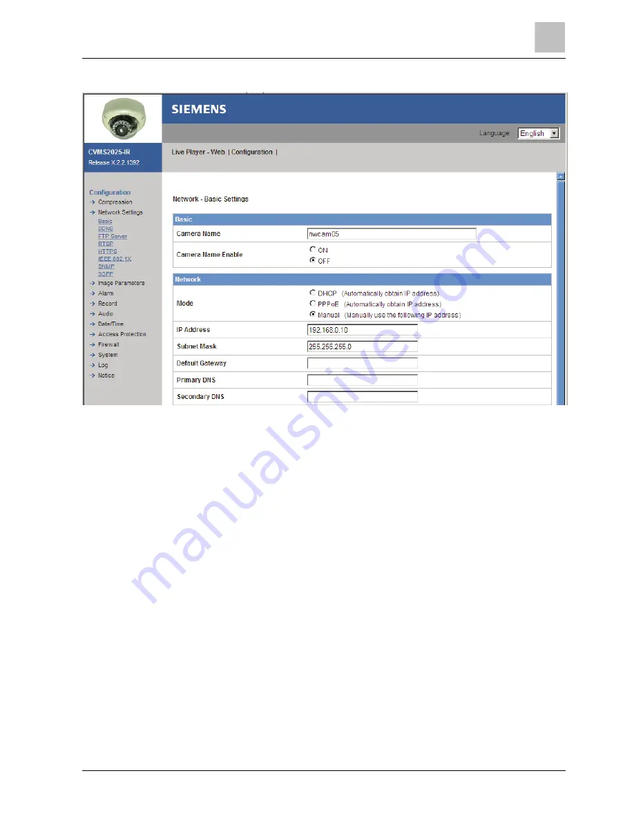 Siemens CVMS2025-IR Configuration Download Page 29