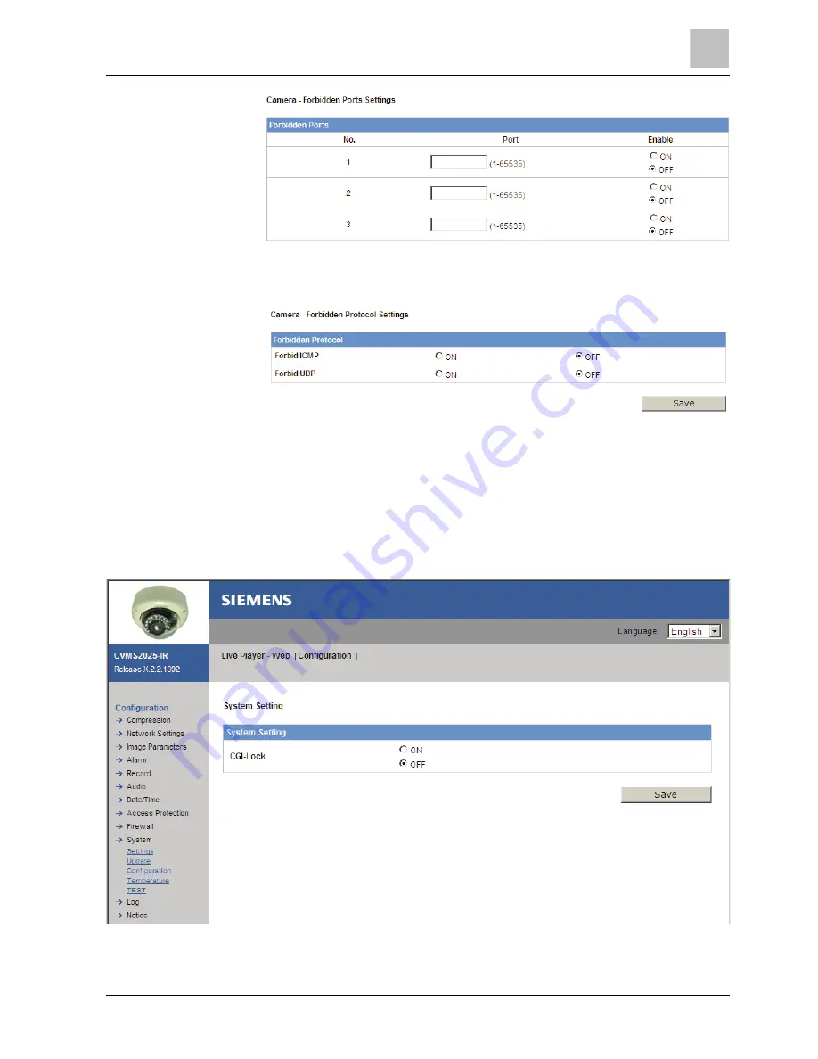 Siemens CVMS2025-IR Configuration Download Page 59