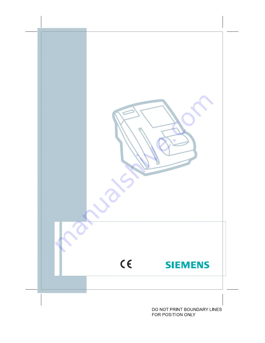 Siemens DCA Vantage Operator'S Manual Download Page 1