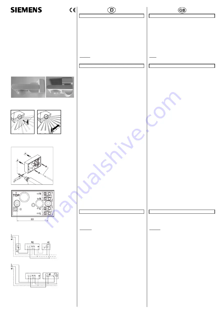 Siemens DELTA reflex 5TC7 2 Series Operating And Mounting Instructions Download Page 1