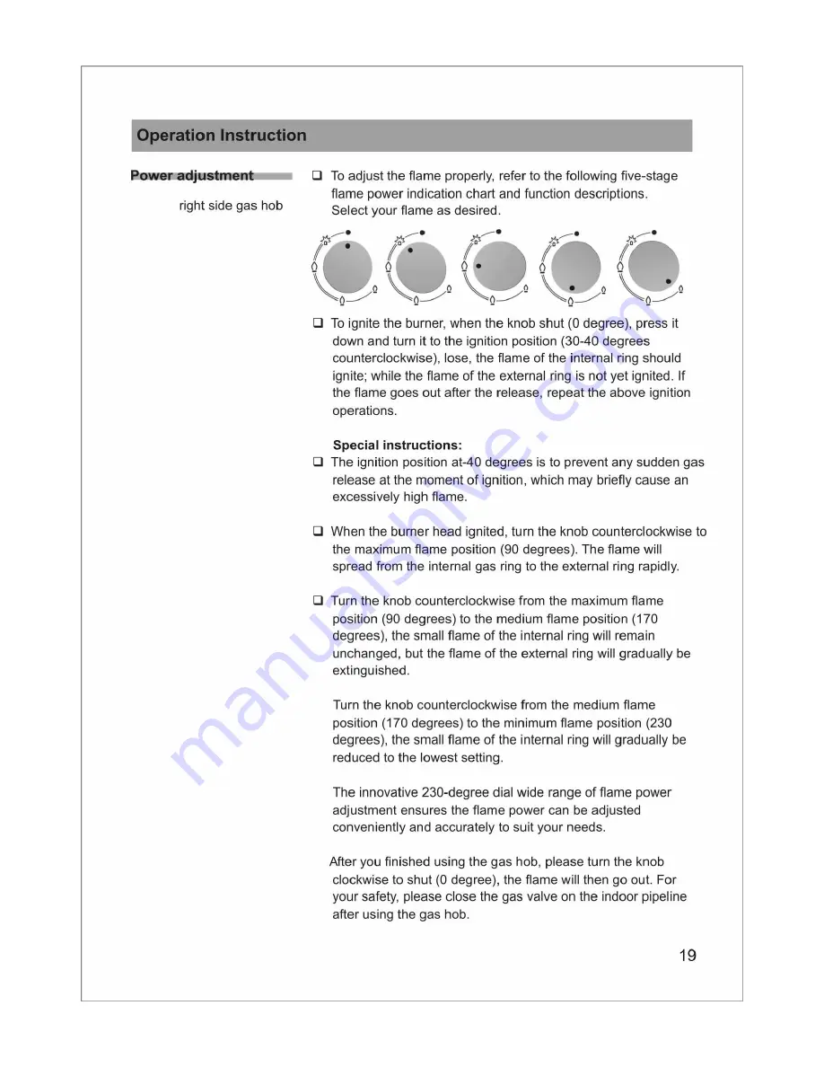 Siemens EL75263TH Installation And Operation Instruction Manual Download Page 19