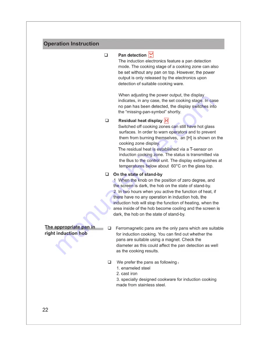 Siemens EL75263TH Installation And Operation Instruction Manual Download Page 22