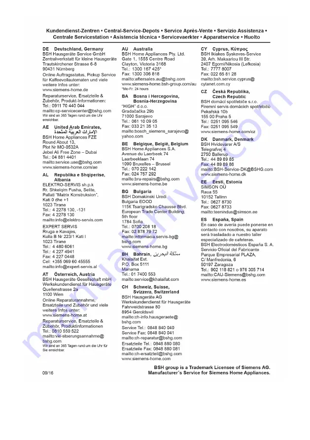 Siemens EQ.3 Instruction Manual Download Page 148