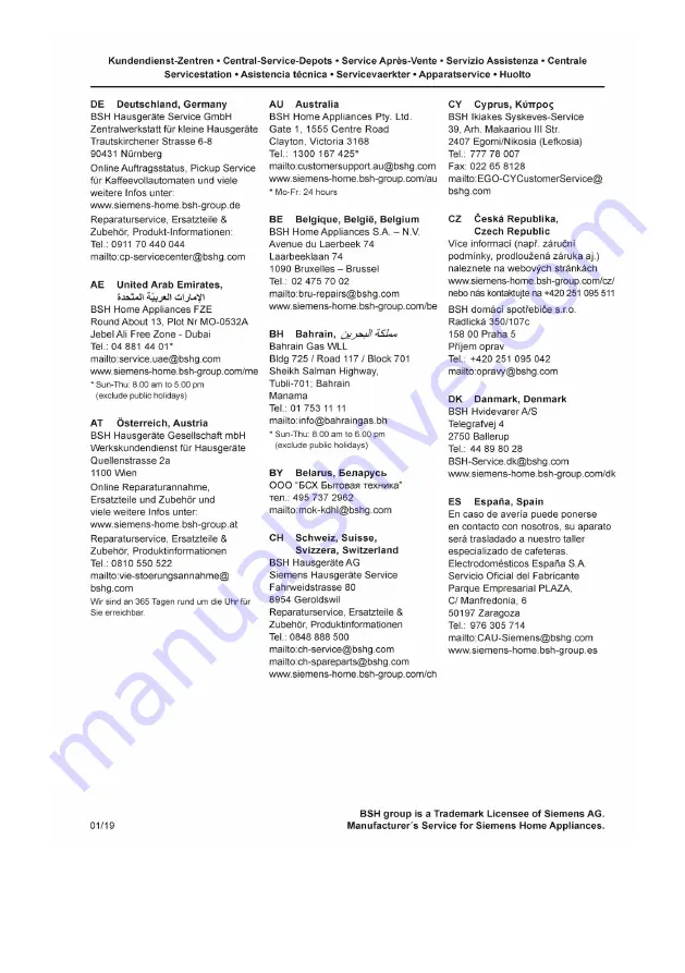 Siemens EQ.9 plus connect s500 Instruction Manual Download Page 159