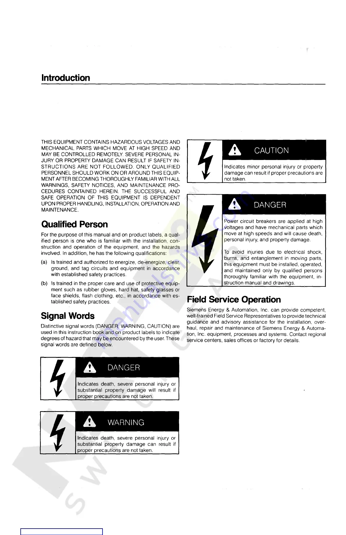 Siemens FSV Instructions, Installation, Operation, Maintenance Download Page 2