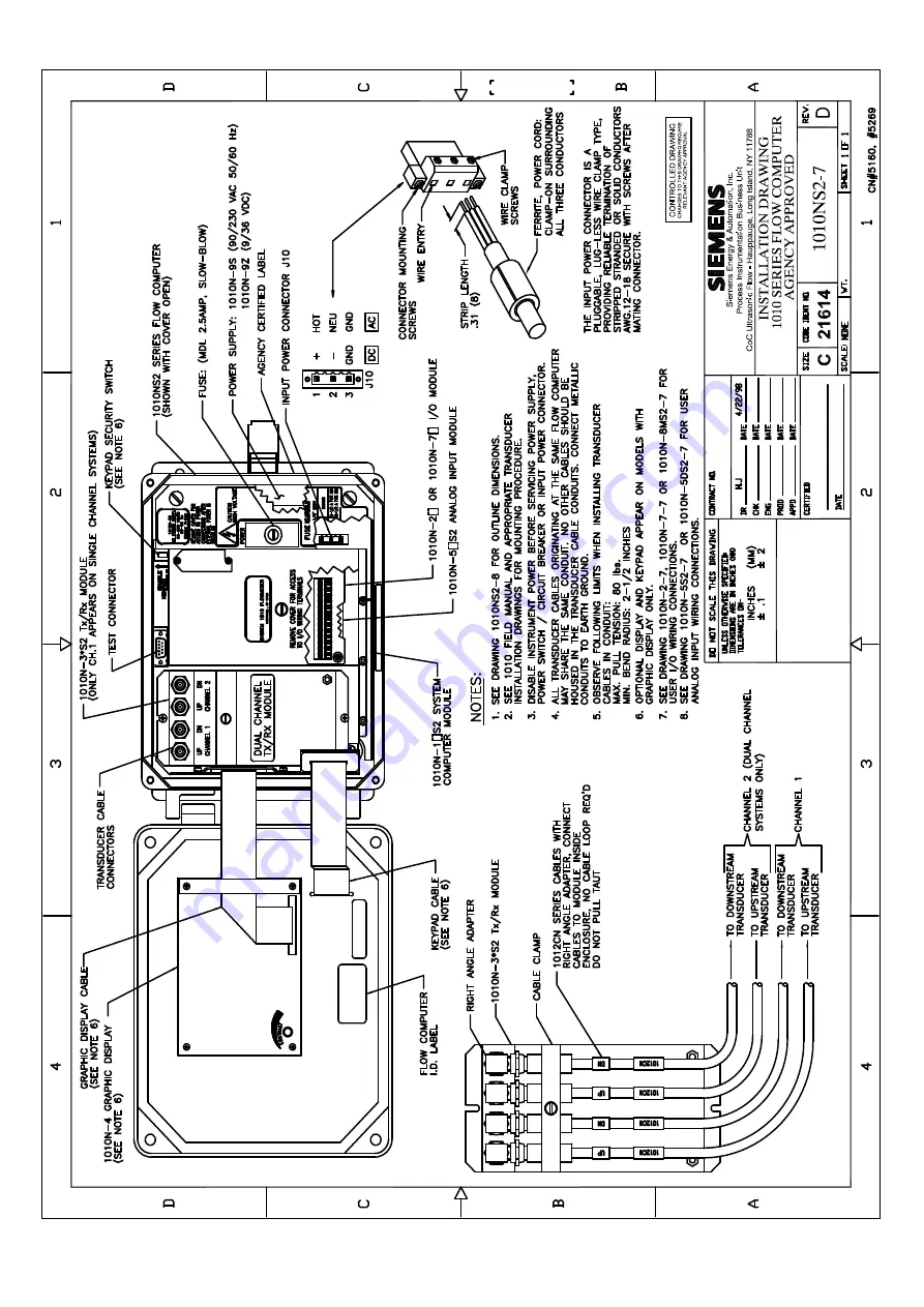 Siemens FUG1010 IP65 NEMA 4X Operating Instructions Manual Download Page 196