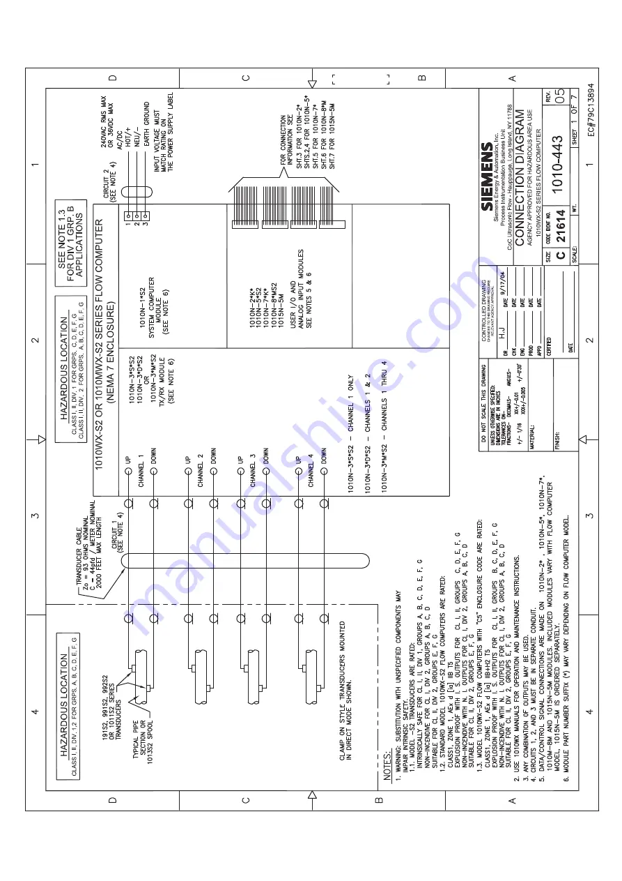 Siemens FUG1010 IP65 NEMA 4X Operating Instructions Manual Download Page 215