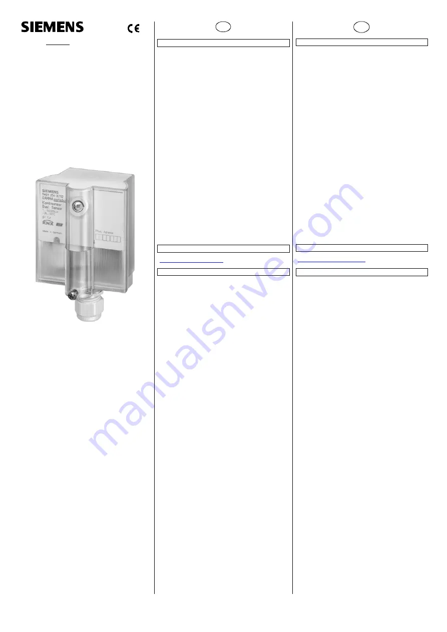 Siemens GAMMA 5WG1 254-3EY02 Operating And Mounting Instructions Download Page 1