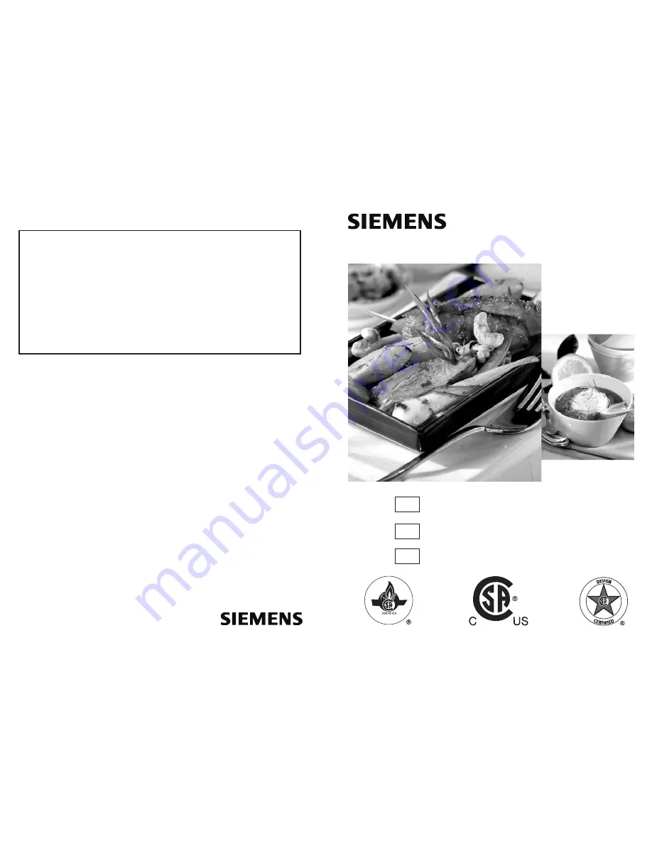 Siemens Gas hob Скачать руководство пользователя страница 1