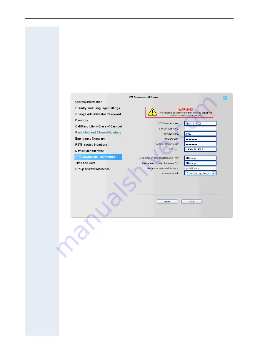 Siemens Hipath bizip 410 Administration Manual Download Page 24