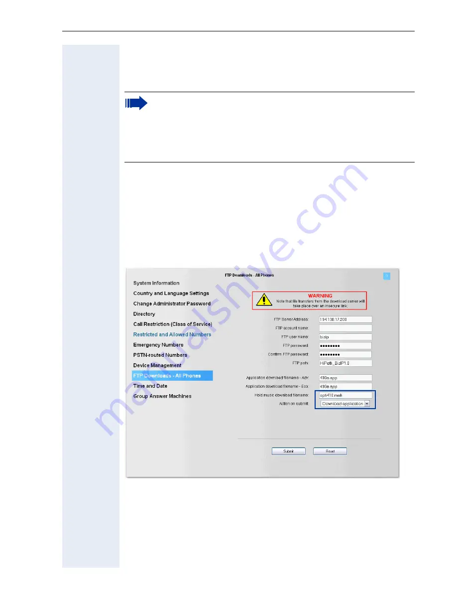 Siemens Hipath bizip 410 Administration Manual Download Page 95