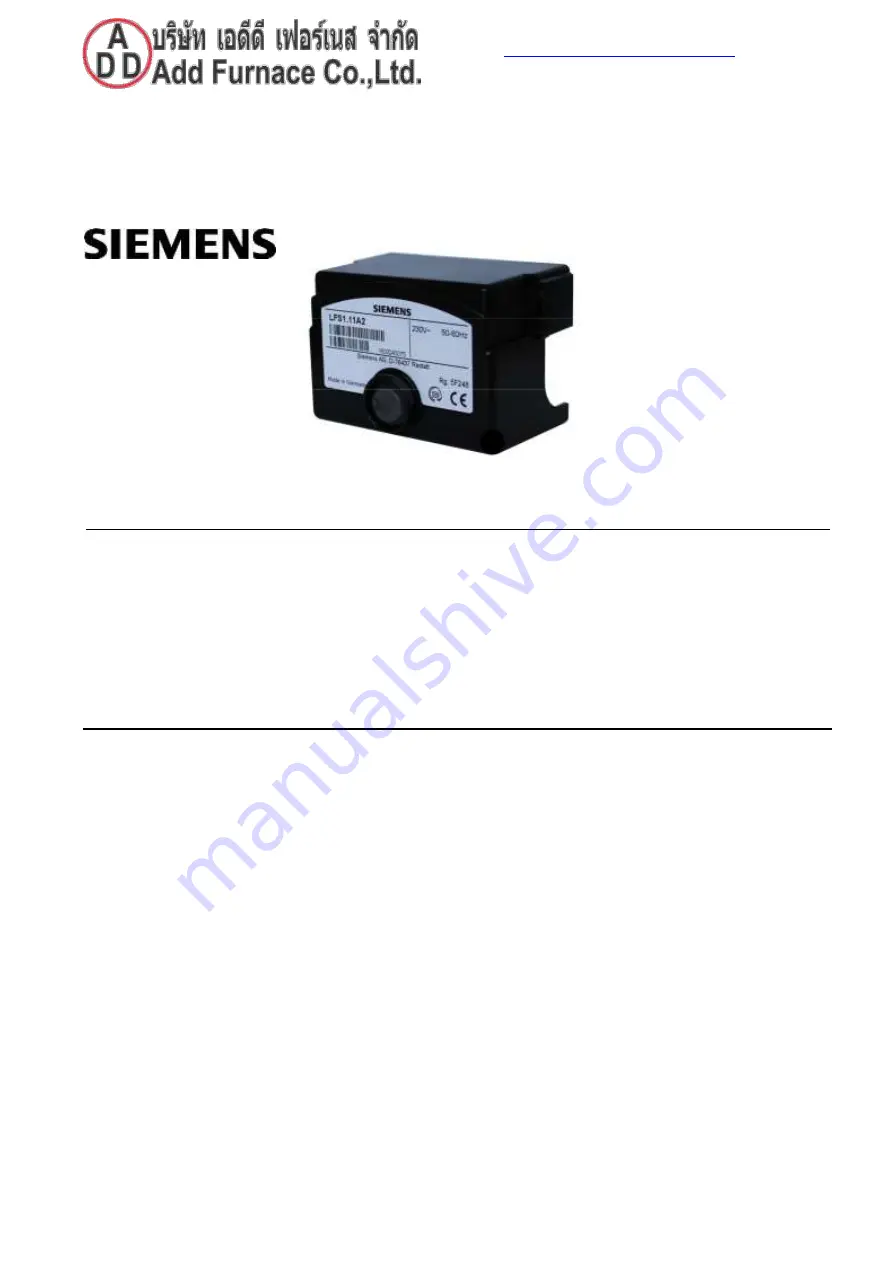 Siemens LFS1 Series Manual Download Page 1