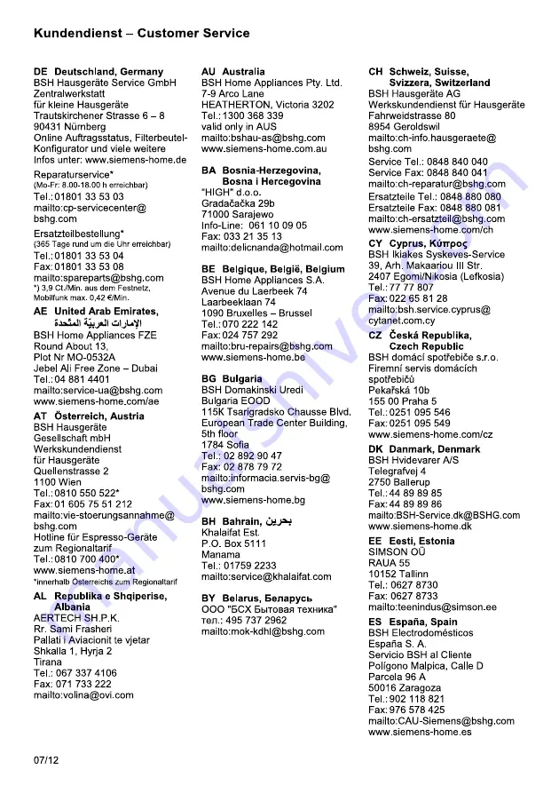 Siemens MC30000GB Operating Instructions Manual Download Page 9