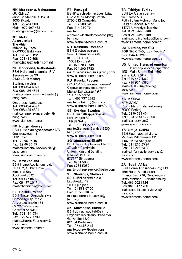 Siemens MC30000GB Operating Instructions Manual Download Page 11