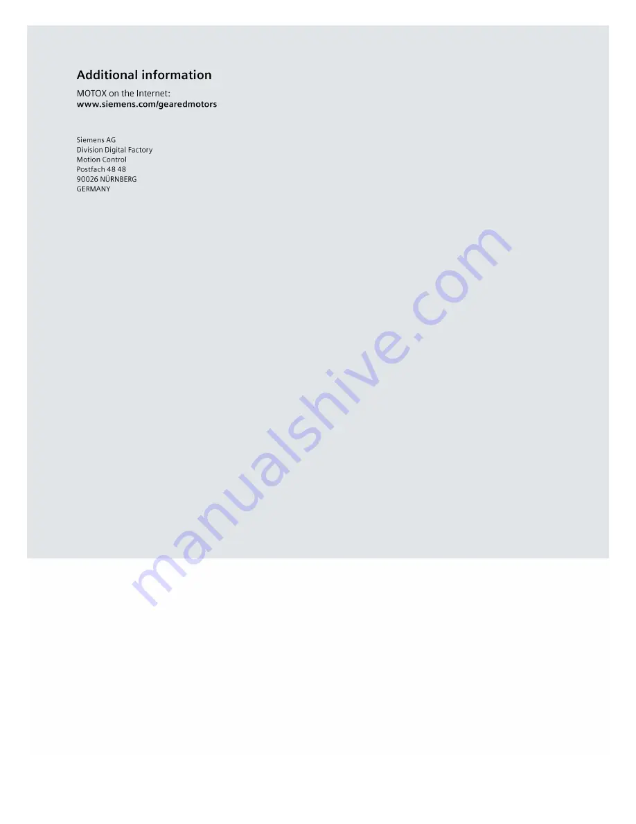 Siemens MOTOX BA 2510 Operating Instructions Manual Download Page 30