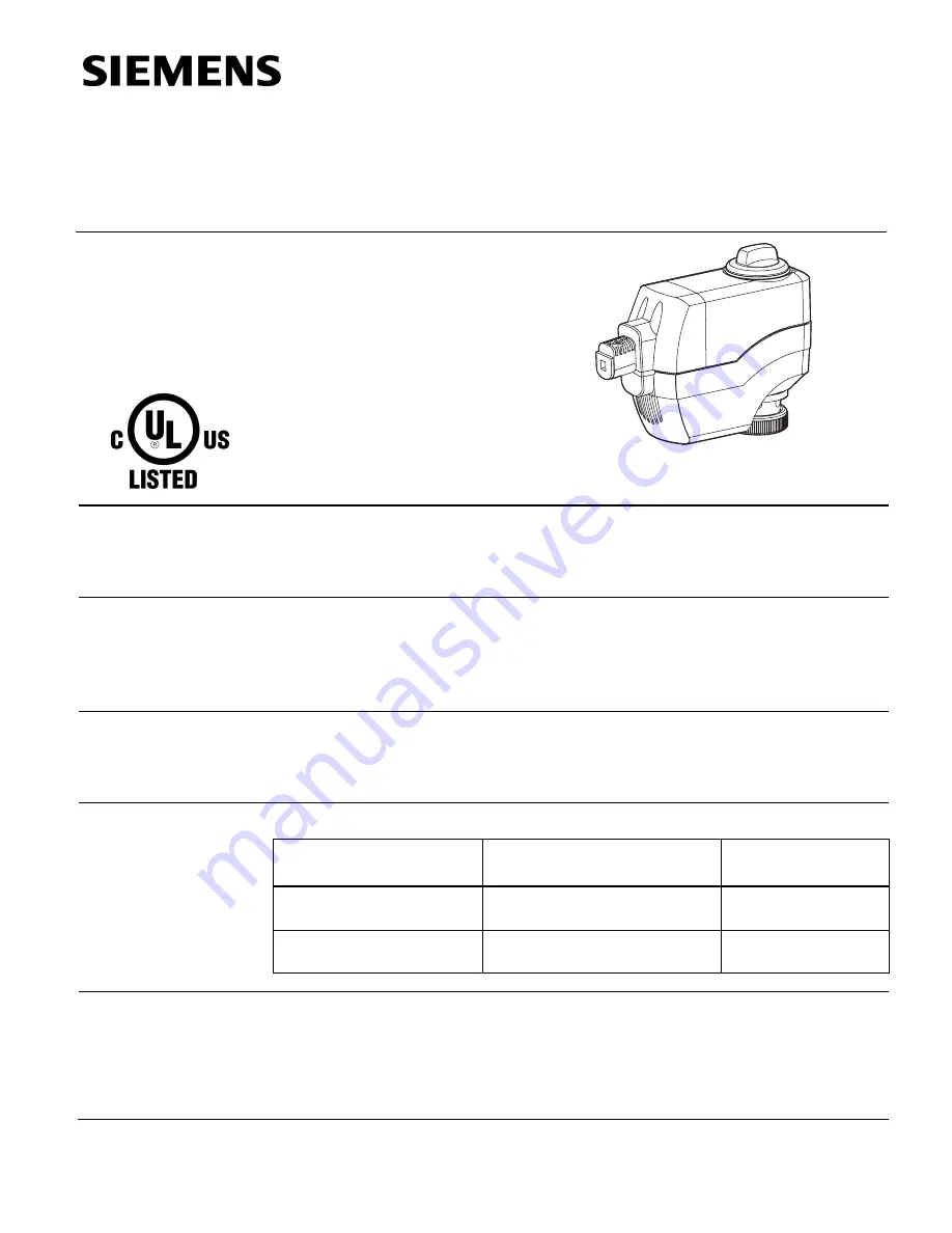 Siemens MT Series Technical Instructions Download Page 1