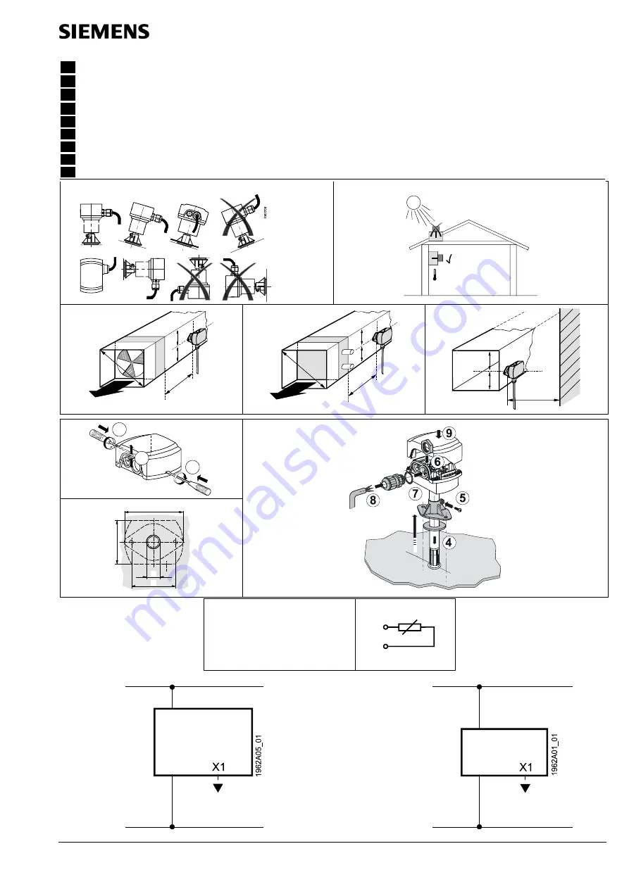 Siemens QPM11 Series Mounting Instructions Download Page 1