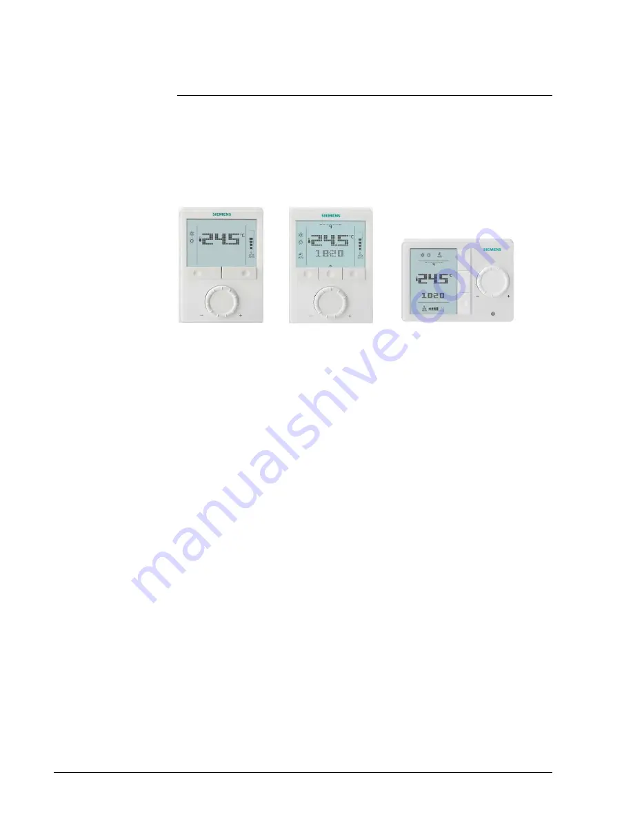 Siemens RDG100 Series Basic Documentation Download Page 72