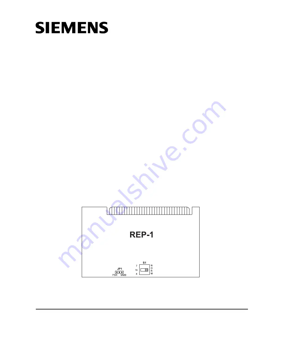 Siemens REP-1 Скачать руководство пользователя страница 1