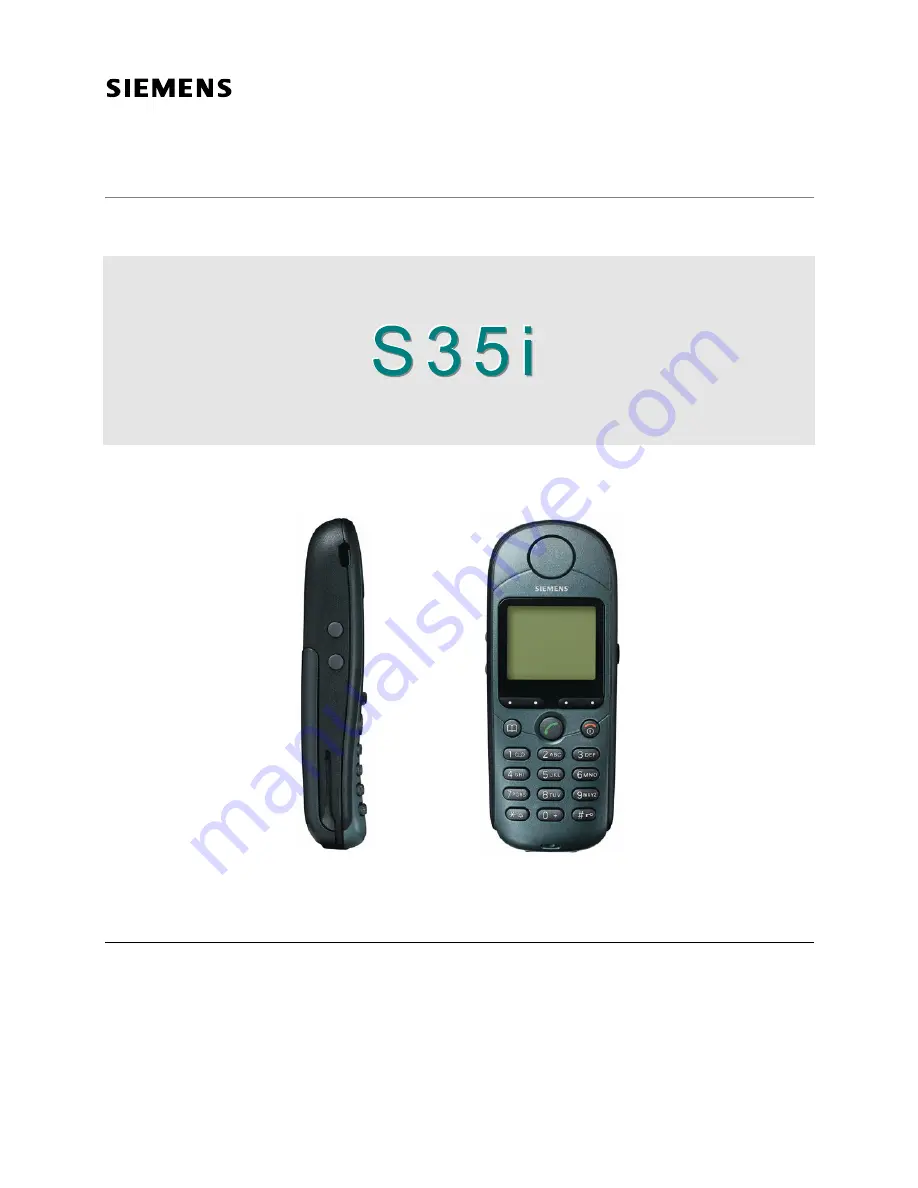 Siemens S35i Service Manual Download Page 1