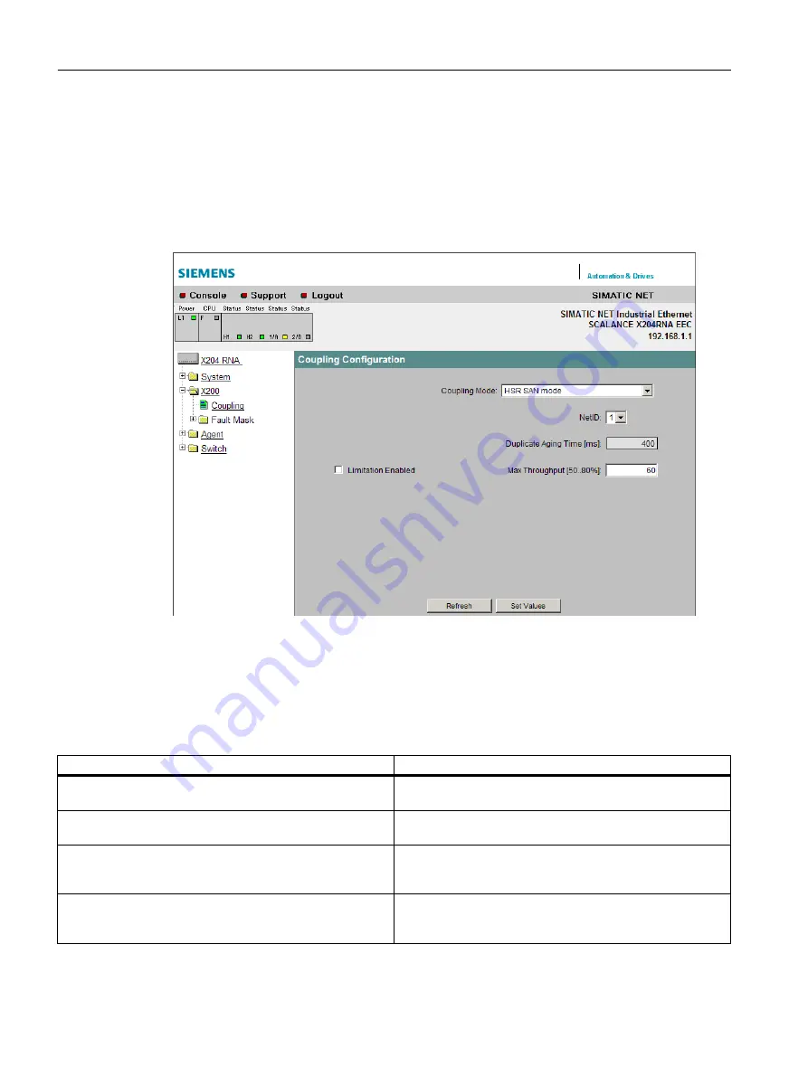 Siemens SCALANCE X-200RNA Operating Instructions Manual Download Page 98