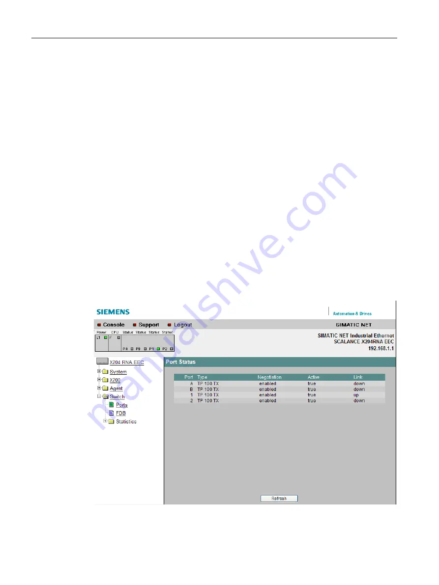 Siemens SCALANCE X-200RNA Operating Instructions Manual Download Page 124