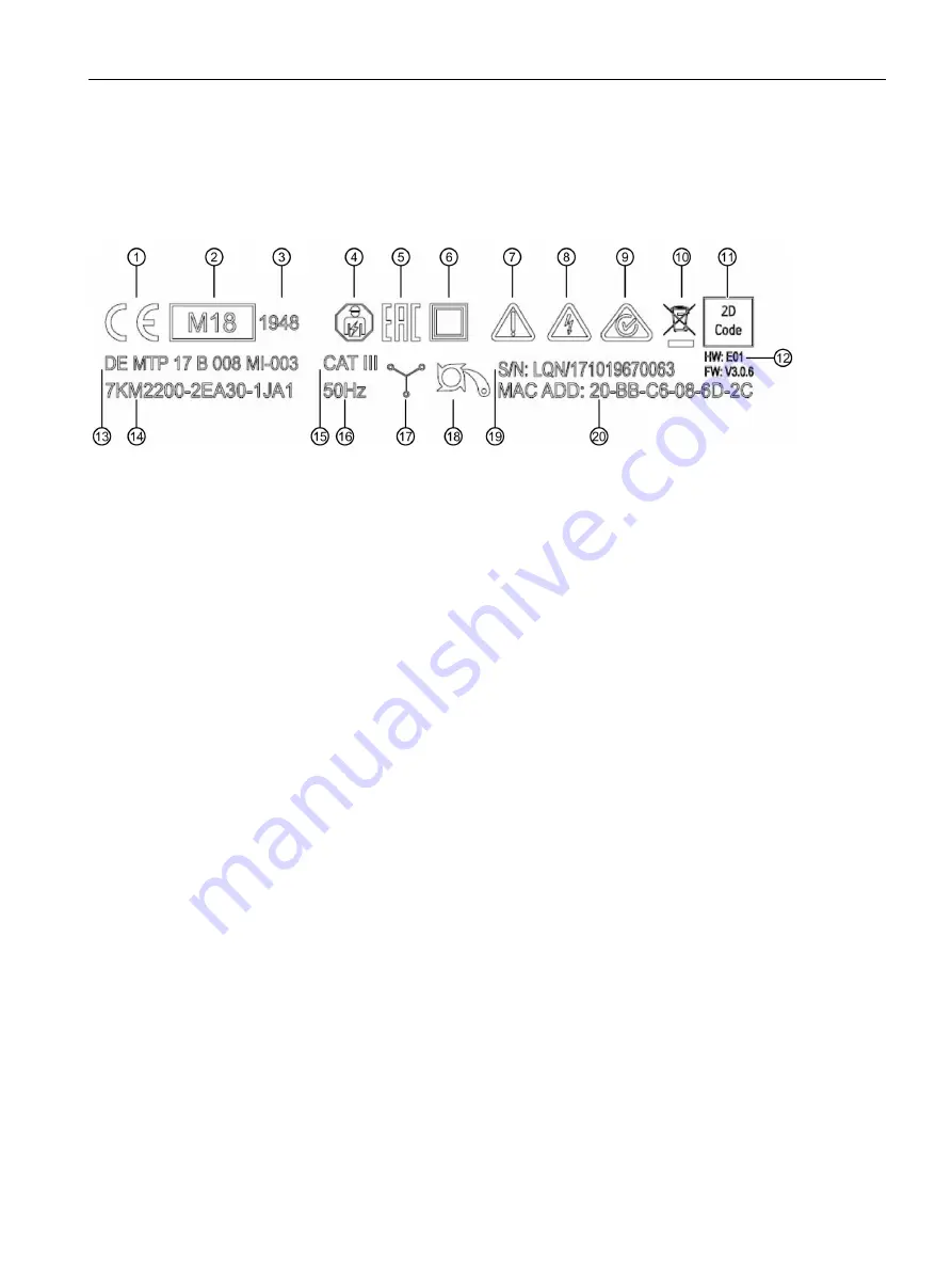 Siemens SENTRON PAC2200 Product Manual Download Page 95