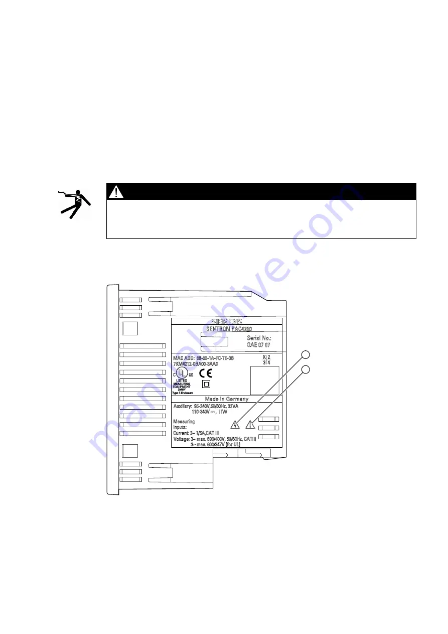 Siemens SENTRON PAC4200 Manual Download Page 15