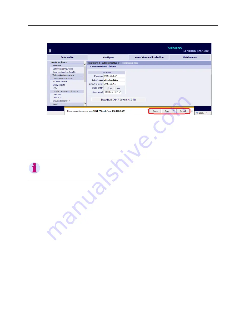 Siemens SENTRON PAC5100 Device Manual Download Page 153