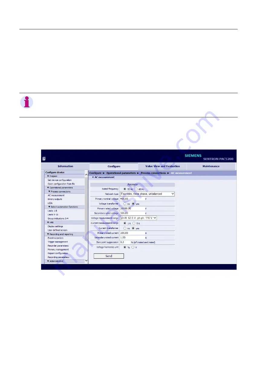 Siemens SENTRON PAC5100 Device Manual Download Page 186