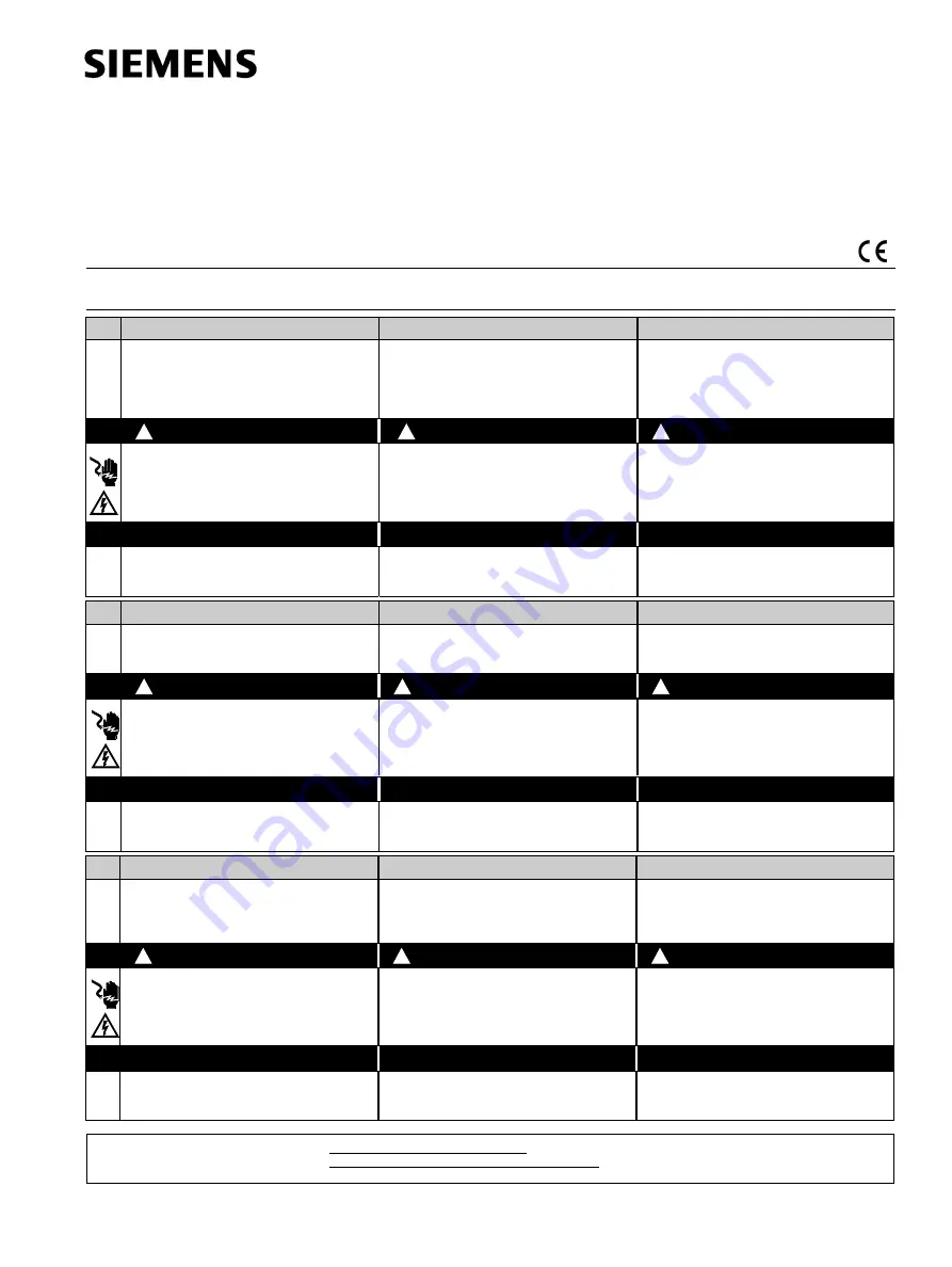 Siemens SENTRON VL Series Operating Instructions Manual Download Page 1