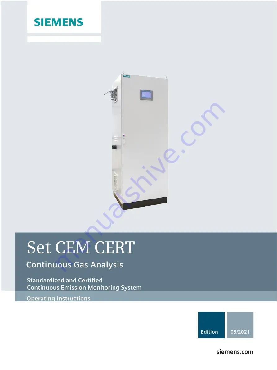 Siemens Set CEM CERT Operating Instructions Manual Download Page 1