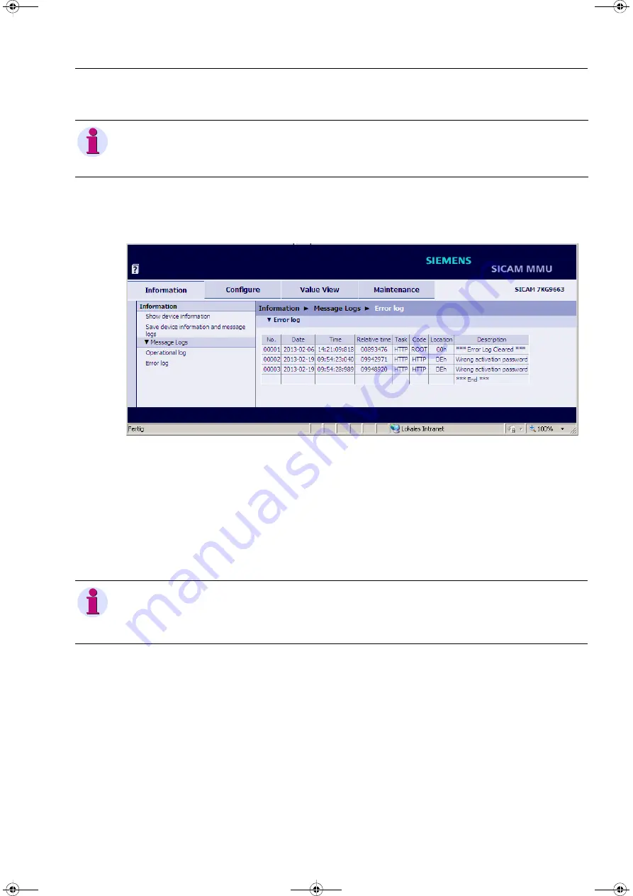 Siemens SICAM MMU 7KG9663 Device Manual Download Page 85