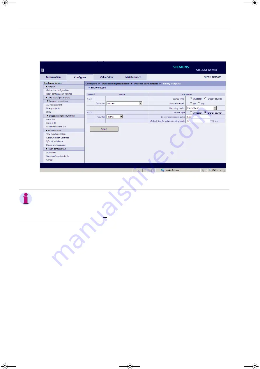 Siemens SICAM MMU 7KG9663 Device Manual Download Page 98