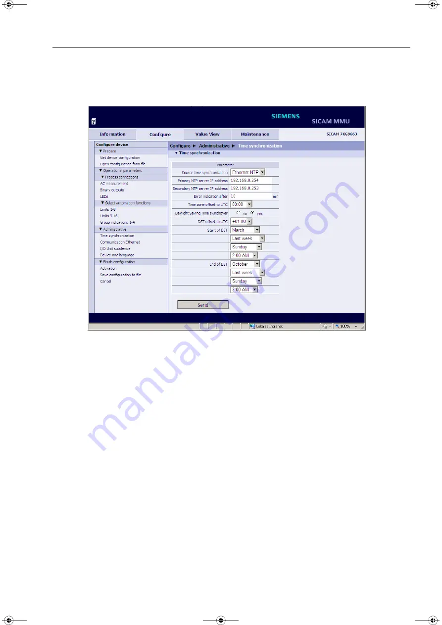 Siemens SICAM MMU 7KG9663 Device Manual Download Page 109