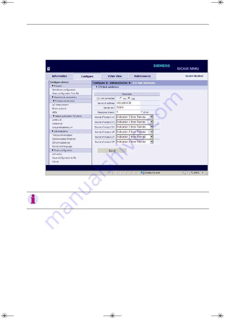 Siemens SICAM MMU 7KG9663 Device Manual Download Page 121