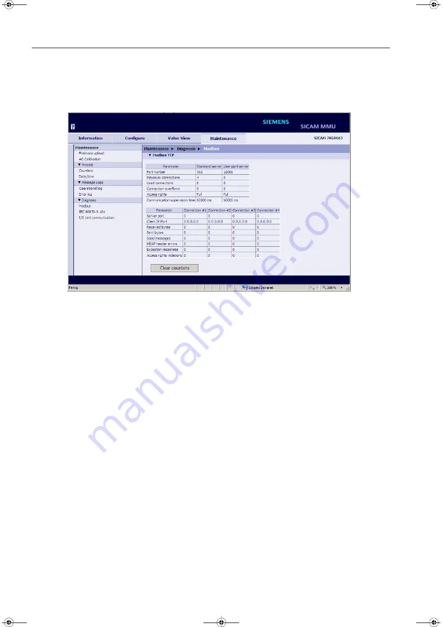 Siemens SICAM MMU 7KG9663 Device Manual Download Page 188