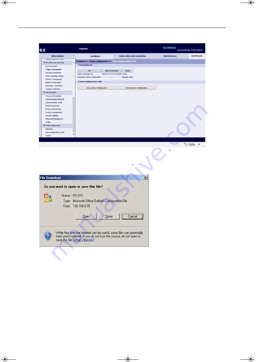 Siemens SICAM Q100 7KG95 Series Manual Download Page 158