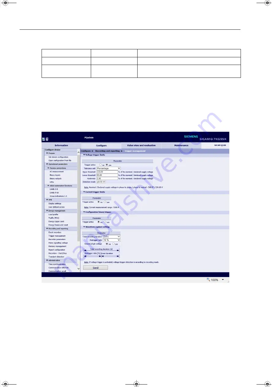 Siemens SICAM Q100 7KG95 Series Manual Download Page 196