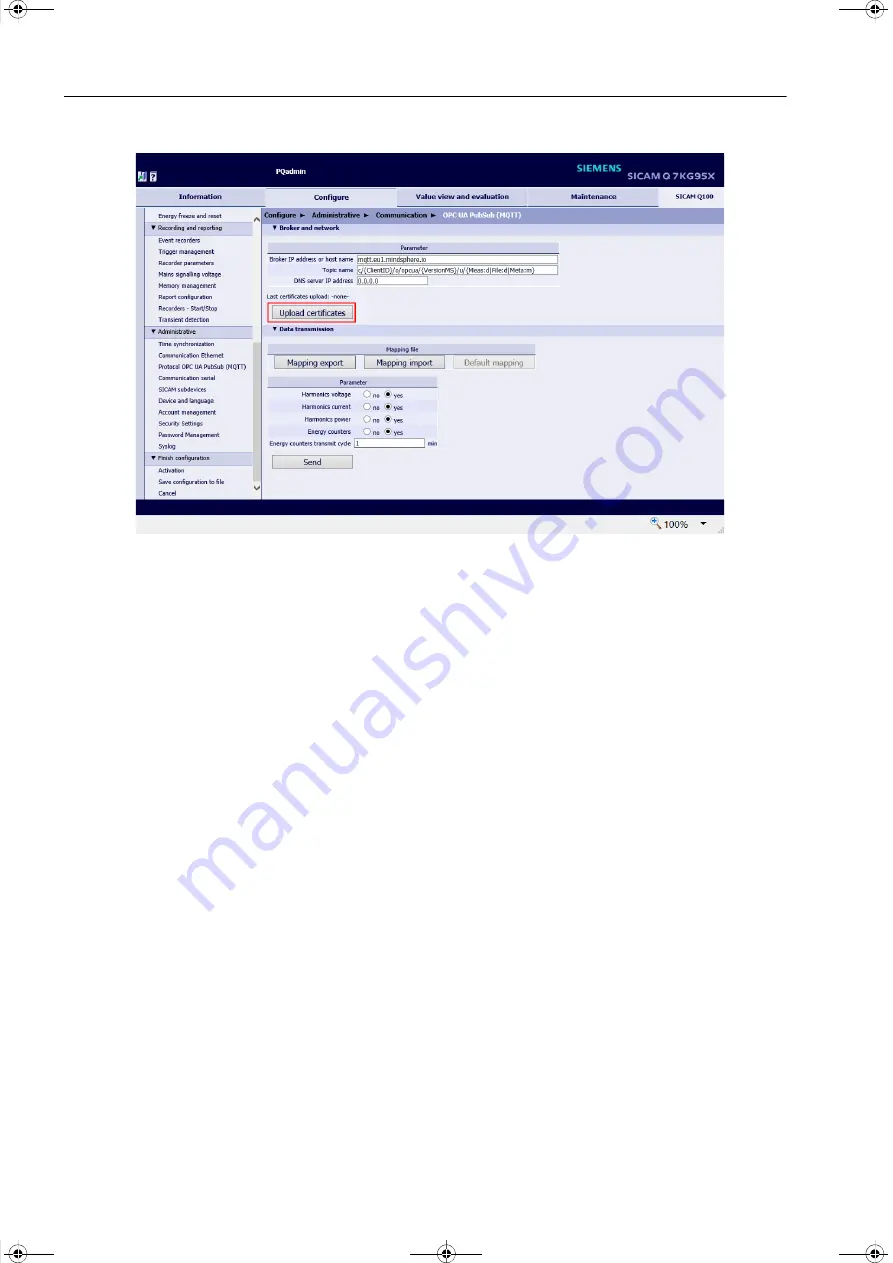 Siemens SICAM Q100 7KG95 Series Manual Download Page 226