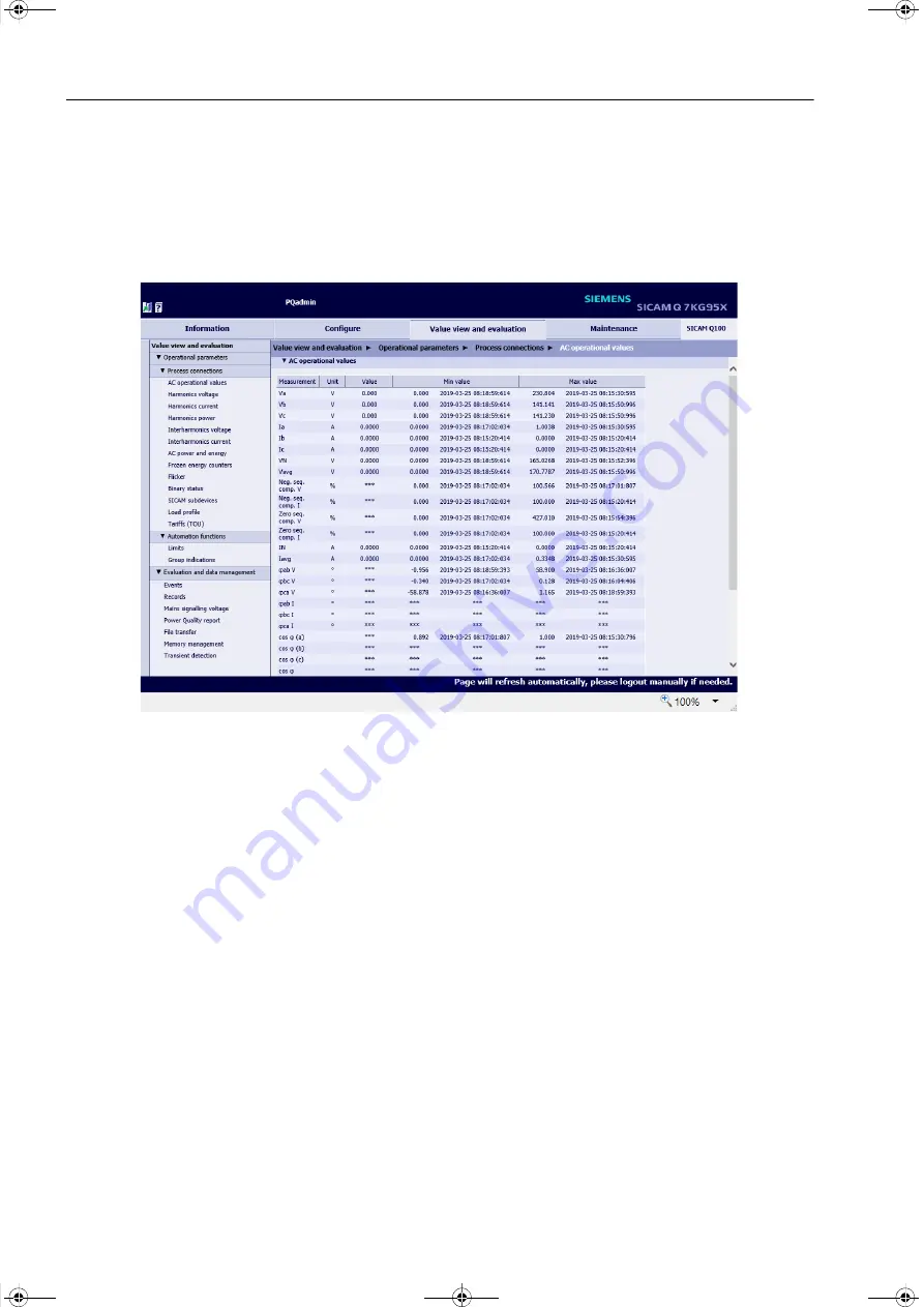 Siemens SICAM Q100 7KG95 Series Manual Download Page 266