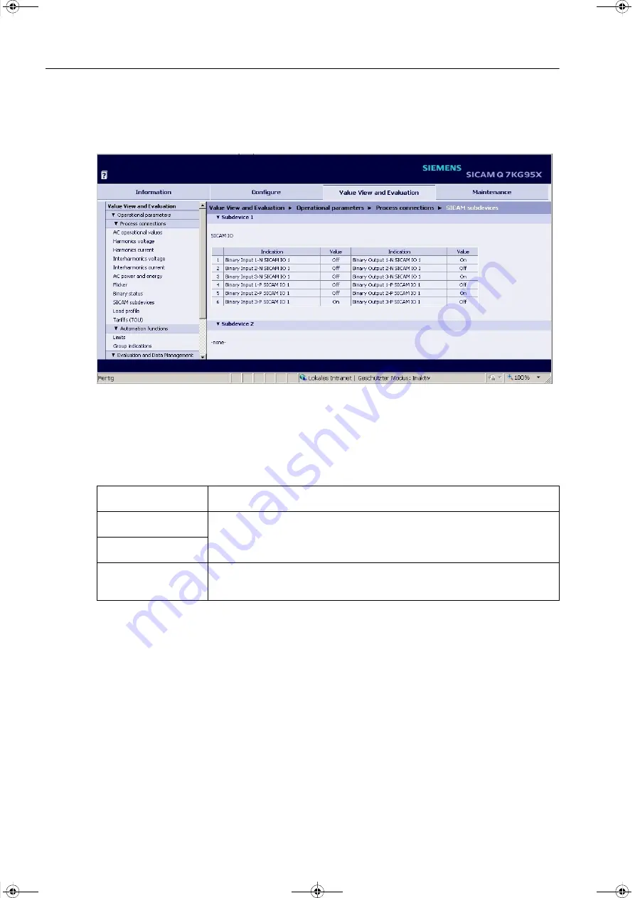 Siemens SICAM Q100 7KG95 Series Manual Download Page 274