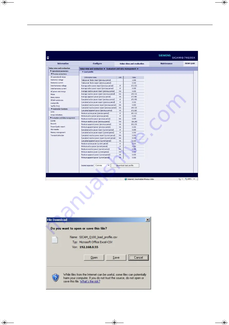 Siemens SICAM Q100 7KG95 Series Скачать руководство пользователя страница 275