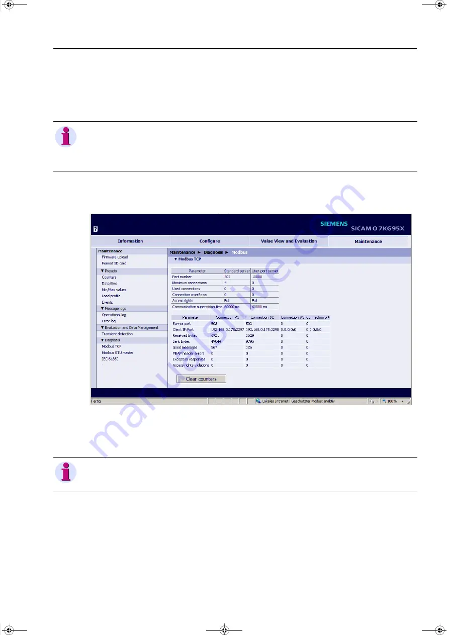 Siemens SICAM Q100 7KG95 Series Manual Download Page 319