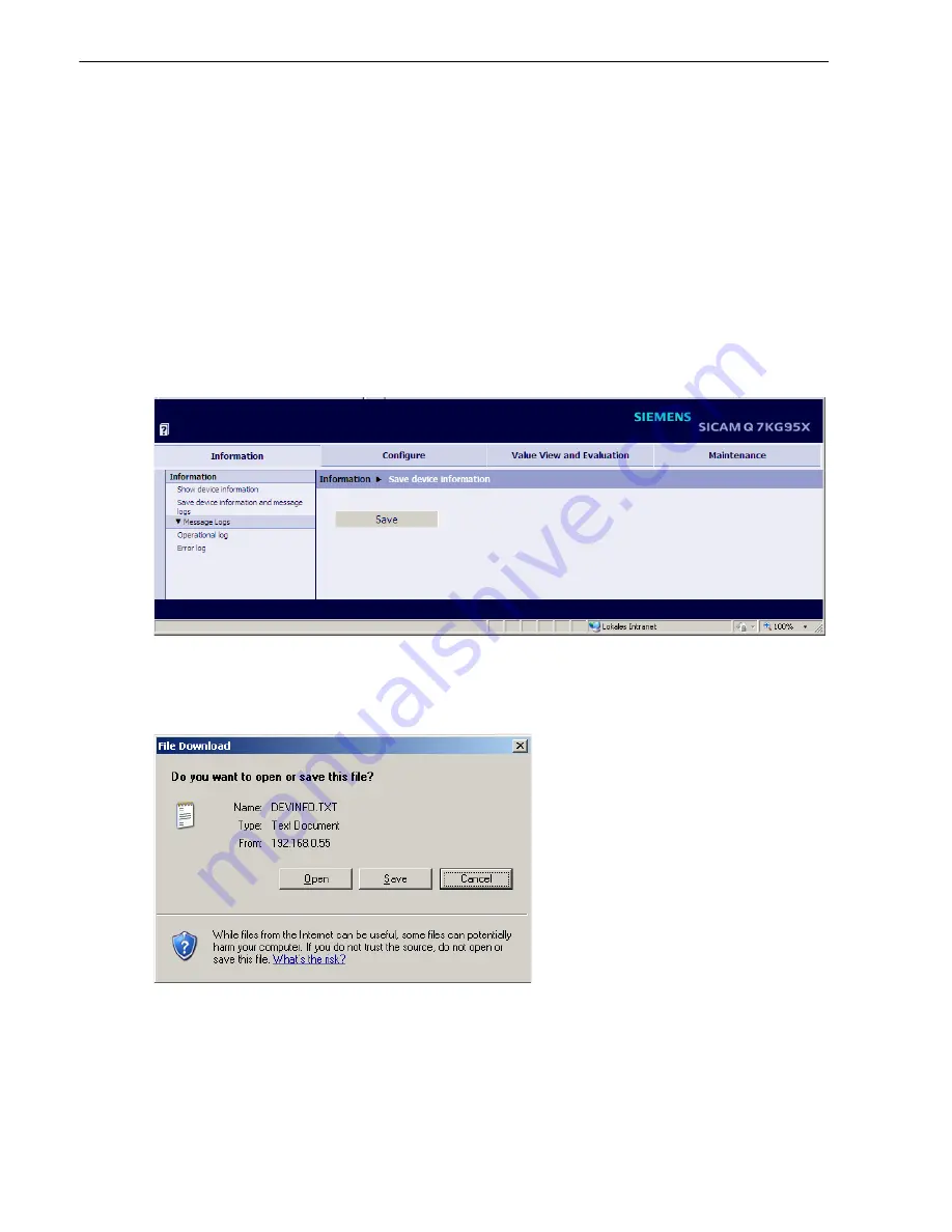 Siemens SICAM Q100 Device Manual Download Page 126