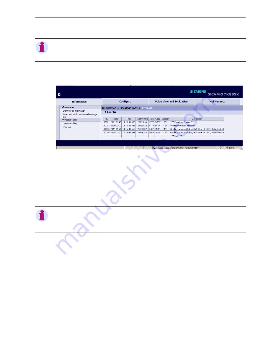 Siemens SICAM Q100 Device Manual Download Page 129