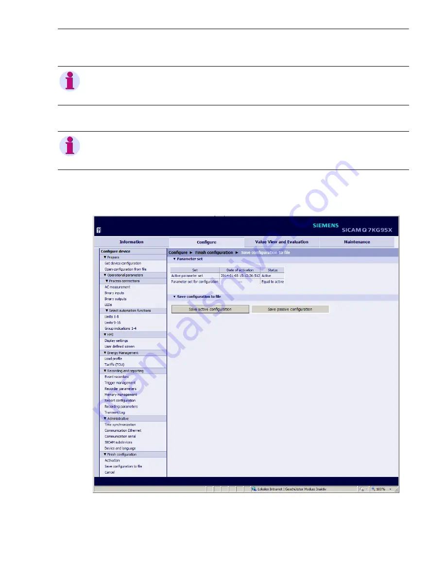 Siemens SICAM Q100 Device Manual Download Page 135