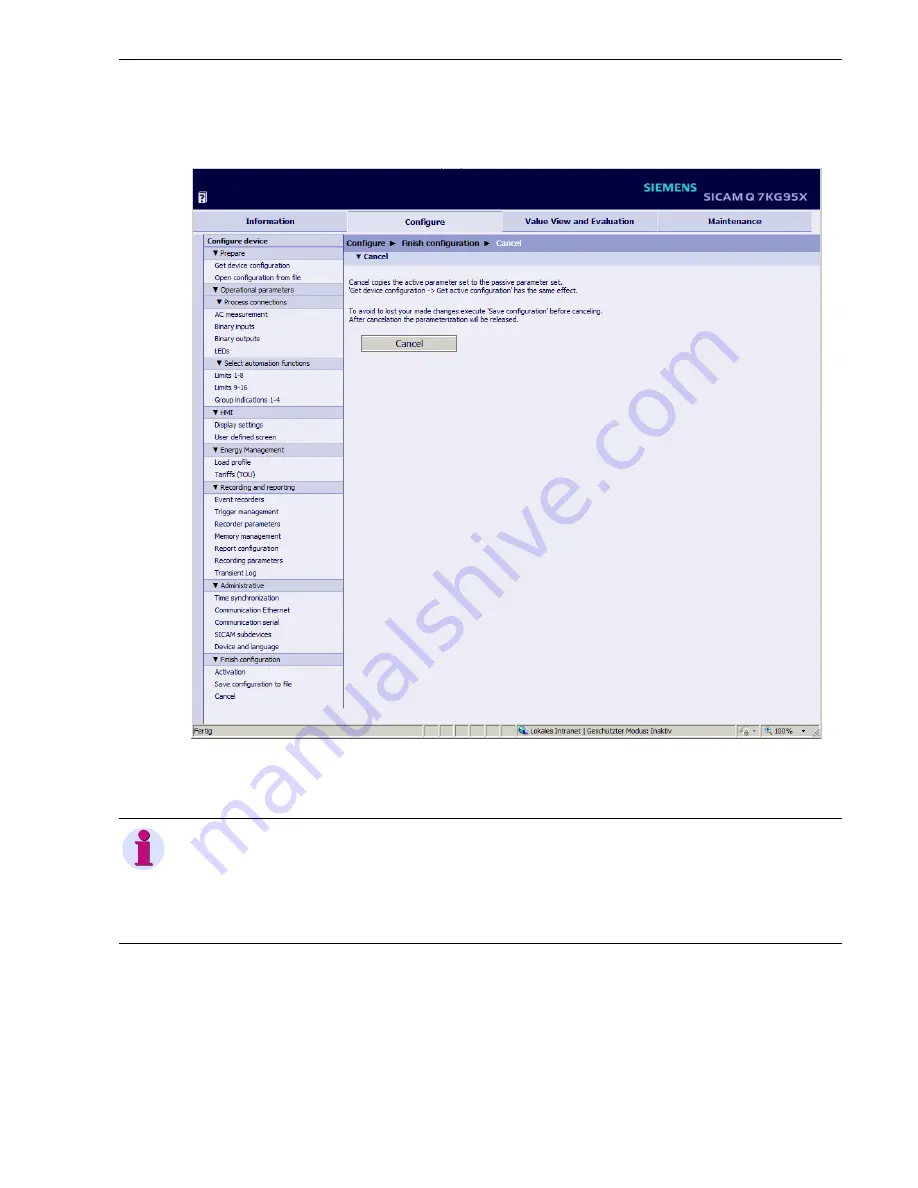 Siemens SICAM Q100 Device Manual Download Page 137