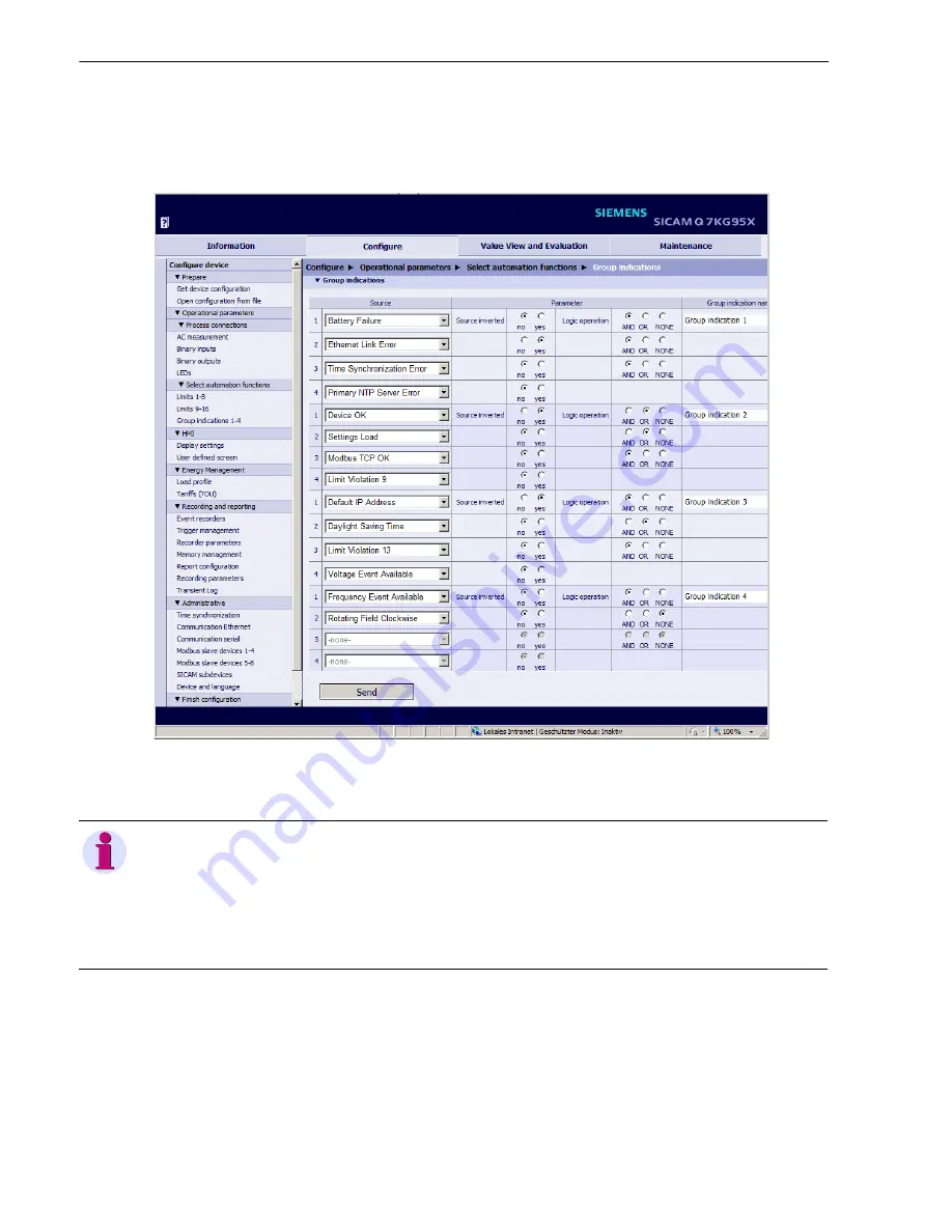 Siemens SICAM Q100 Device Manual Download Page 156