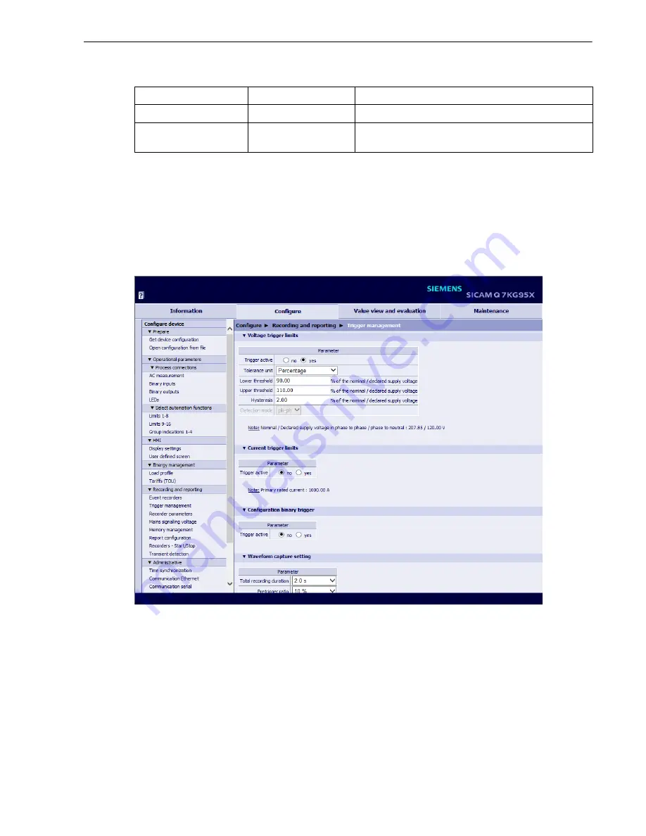 Siemens SICAM Q100 Device Manual Download Page 169